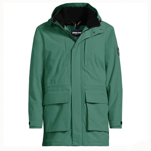 Land's End Men's Green Squall Insulated Parka Jacket
